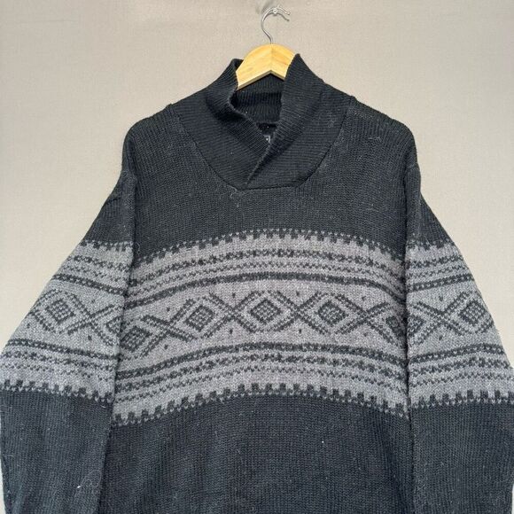 Daniel Hechter Men’s High Neck Sweater Front Stripe 2000s Style Size XL - Picture 2 of 9